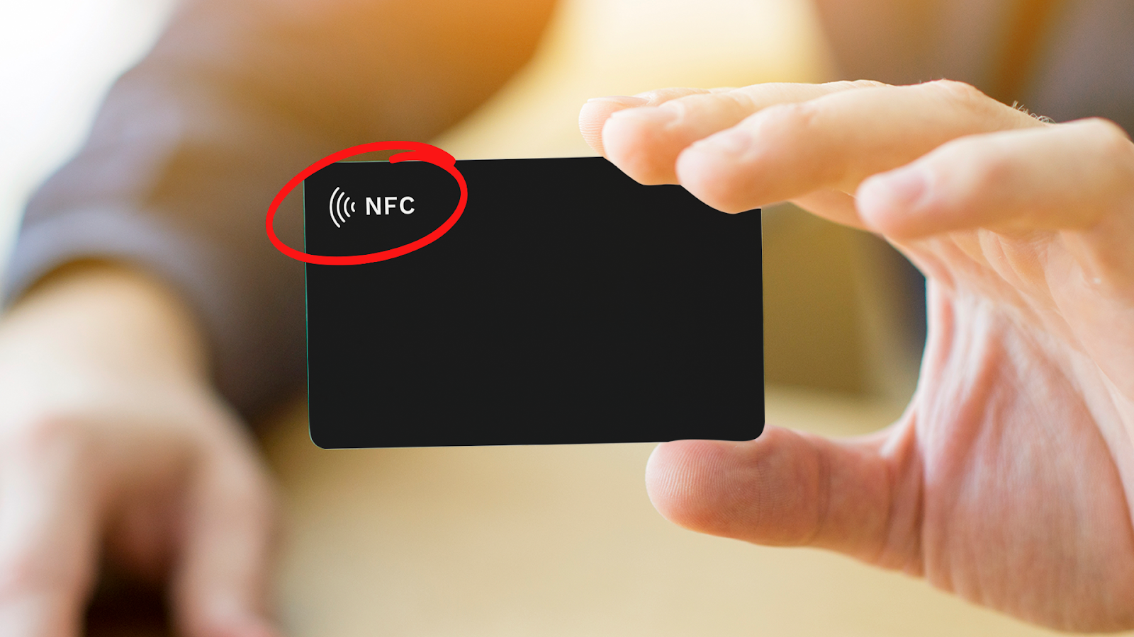 An image of a NFC business card.