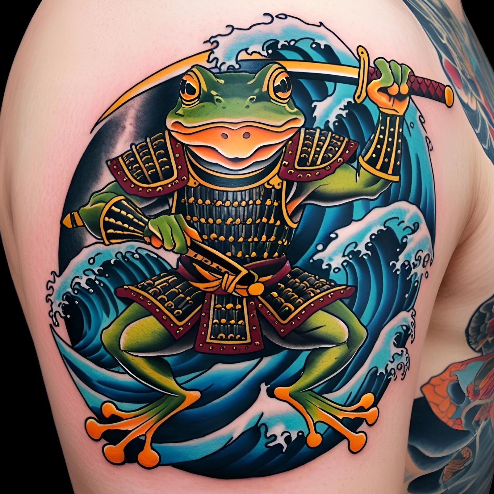 Samurai Frog Tattoo