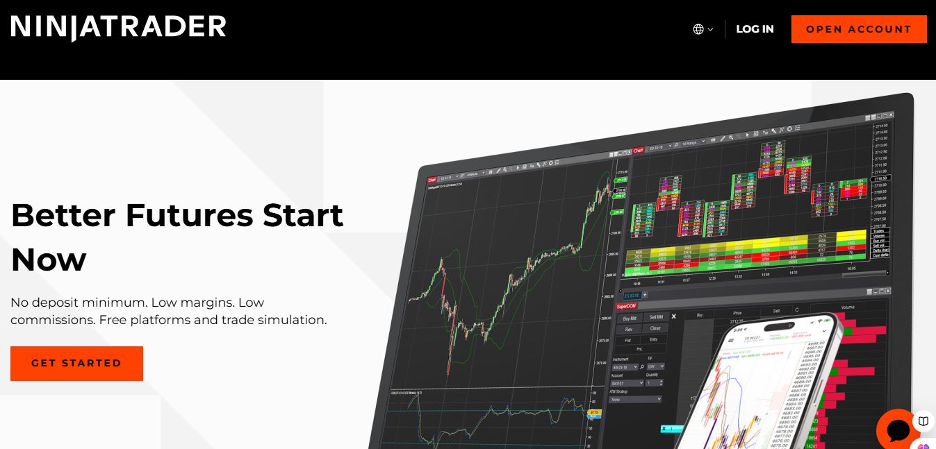 NinjaTrader homepage