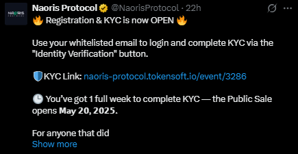 Naoris Protocol KYC update