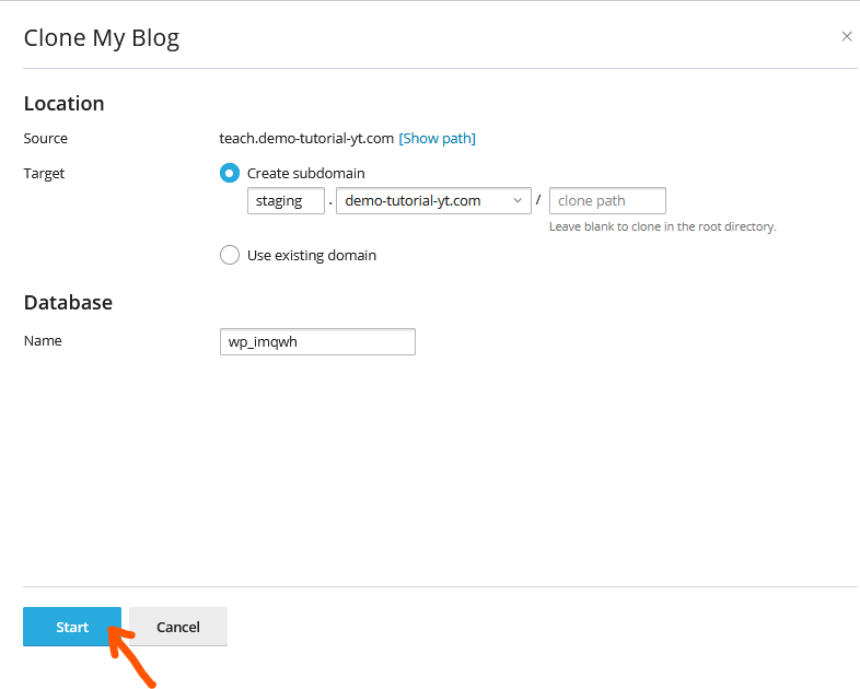 WordPress staging environment with WP Toolkit