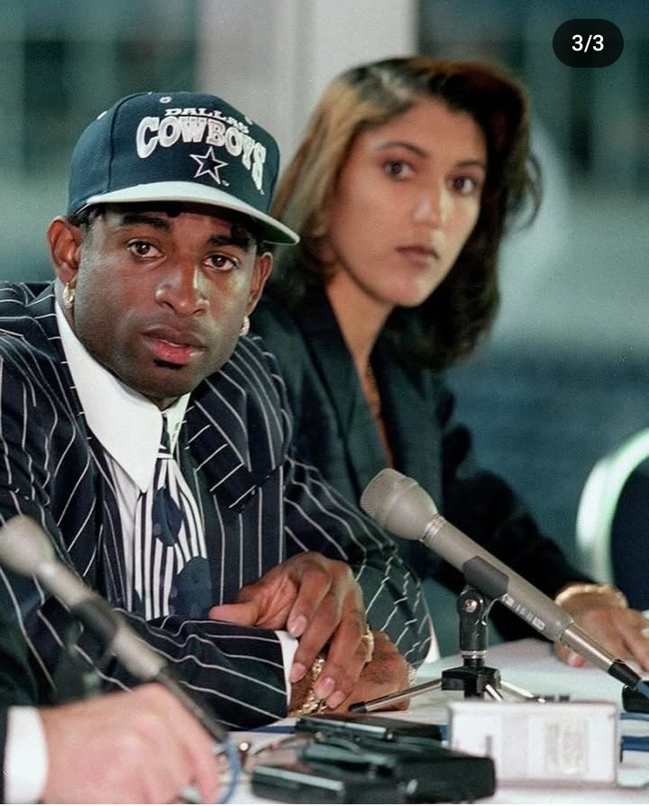 a younger Deion Sanders 