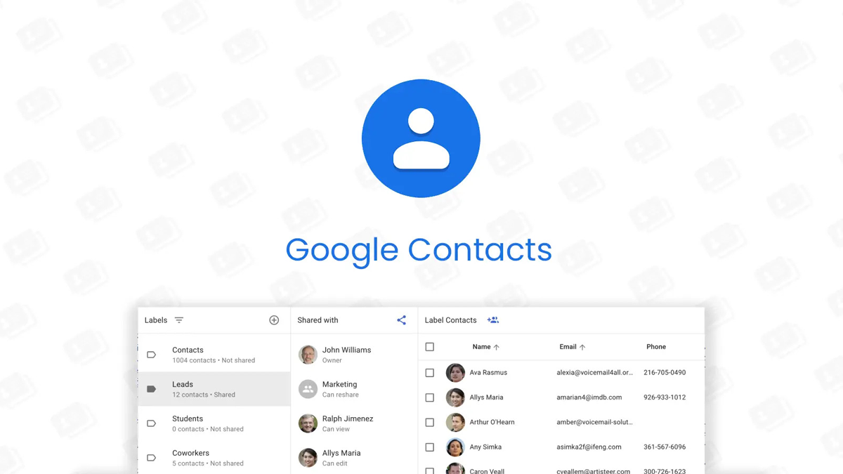 Contacts Google