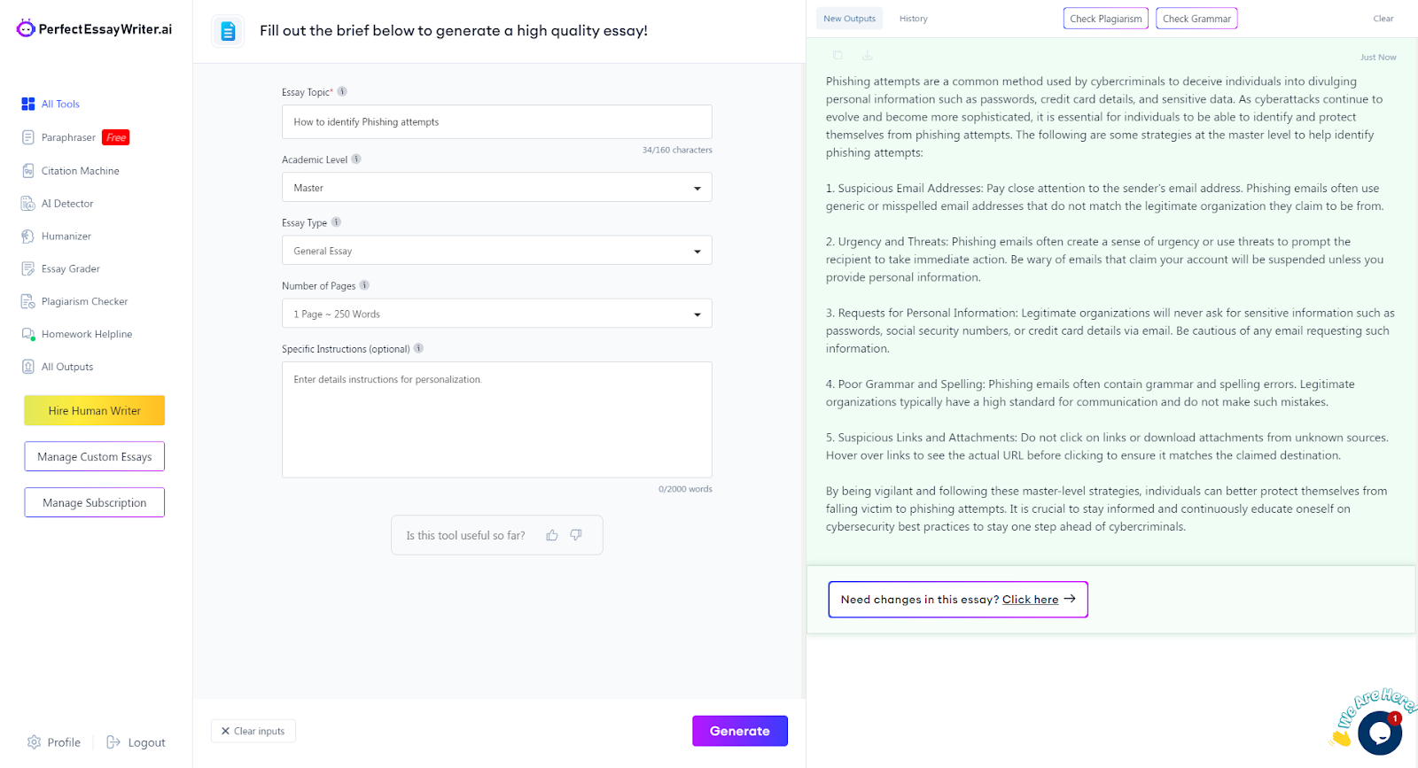 ai writing essay tool