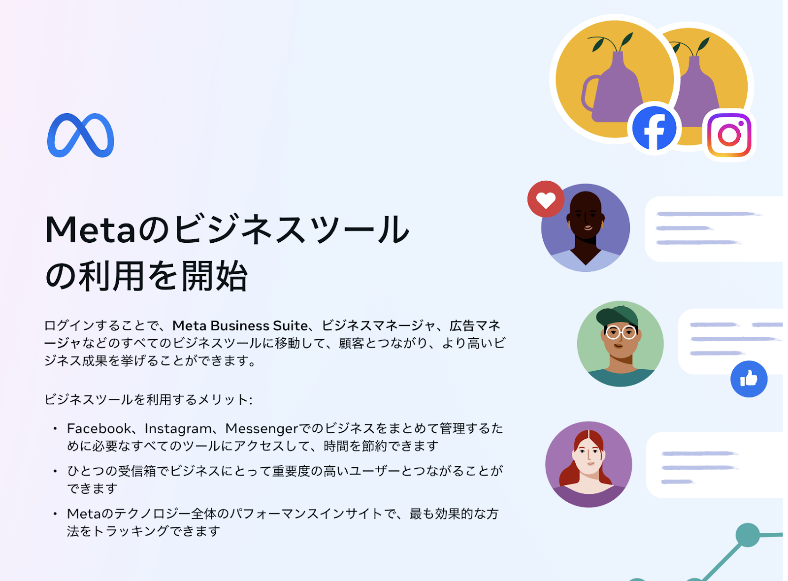 Meta Business Suite トップページ画面スクショ
