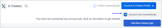 connect X account with contentstudio