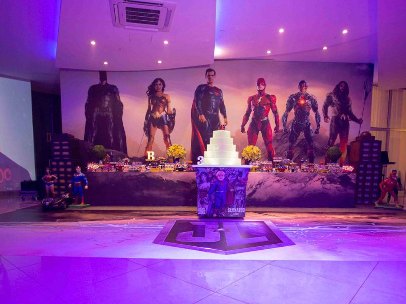 festa infantil mulher maravilha liga da justiça