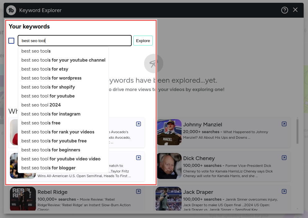 keyword research TubeBuddy