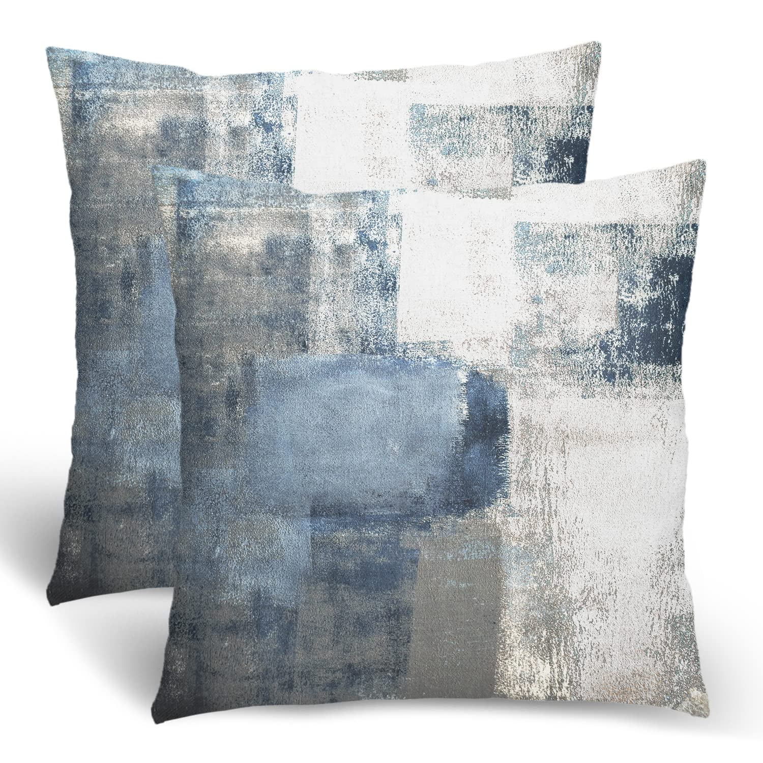 BETGINY Navy Blue Grey Throw Pillows