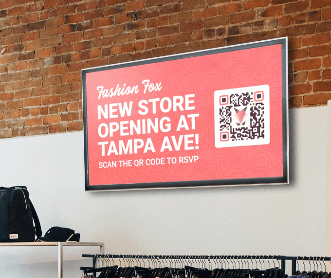 Here's how to use interactive digital signage with QR codes for social media or web traffic.