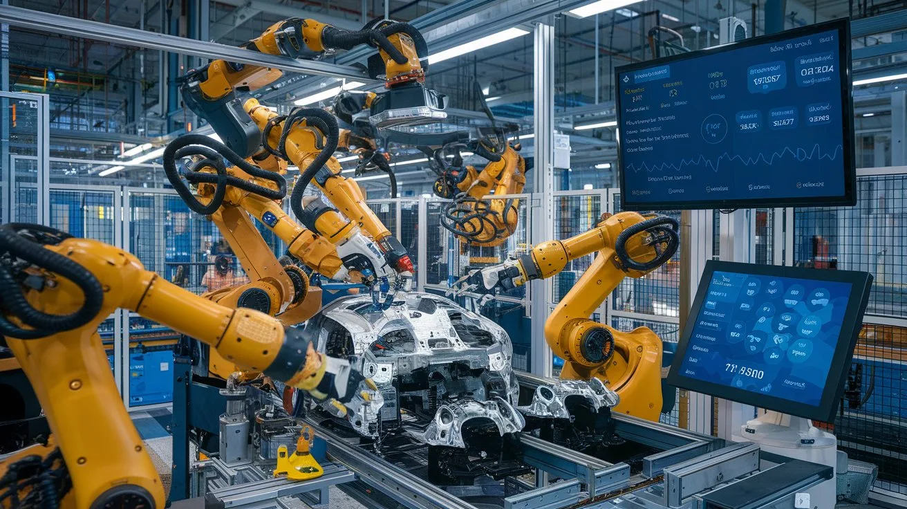 Edge AI optimizing robots in industrial automation for better production and efficiency