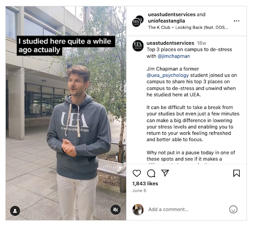 influencer campaign for UEA