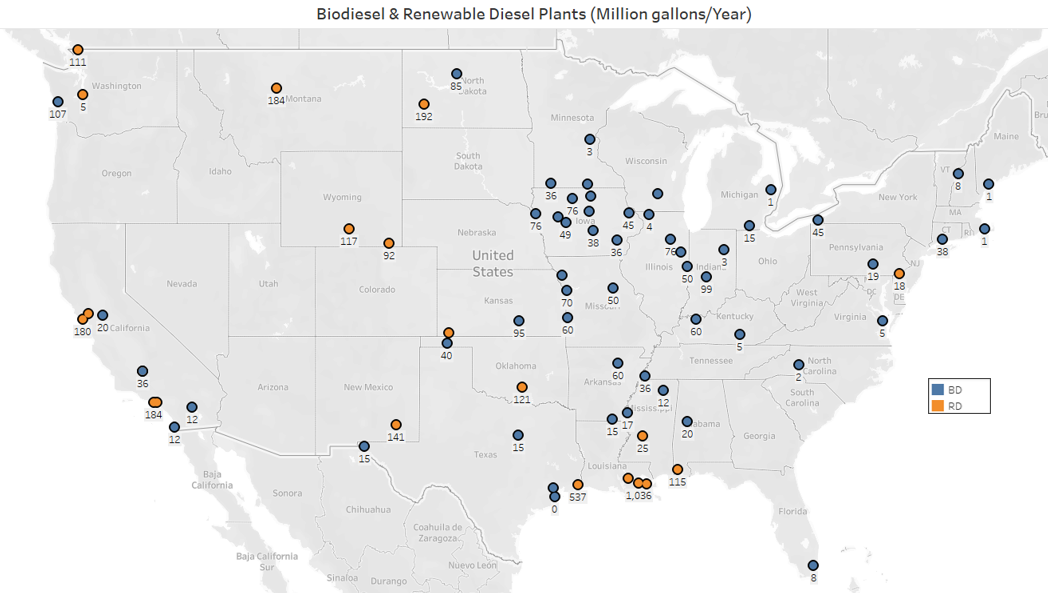 A map of the united states with different gas prices

Description automatically generated