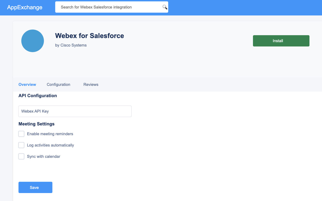 Webex salesforce integration