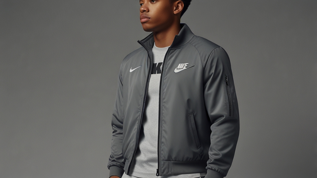 grey nike jacket zip up no background cartoon