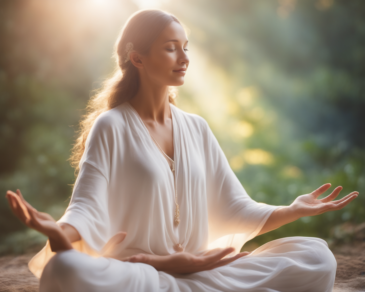 A person in white dress meditating

AI-generated content may be incorrect.