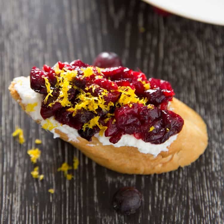 Roasted Cranberry & Orange Crostini