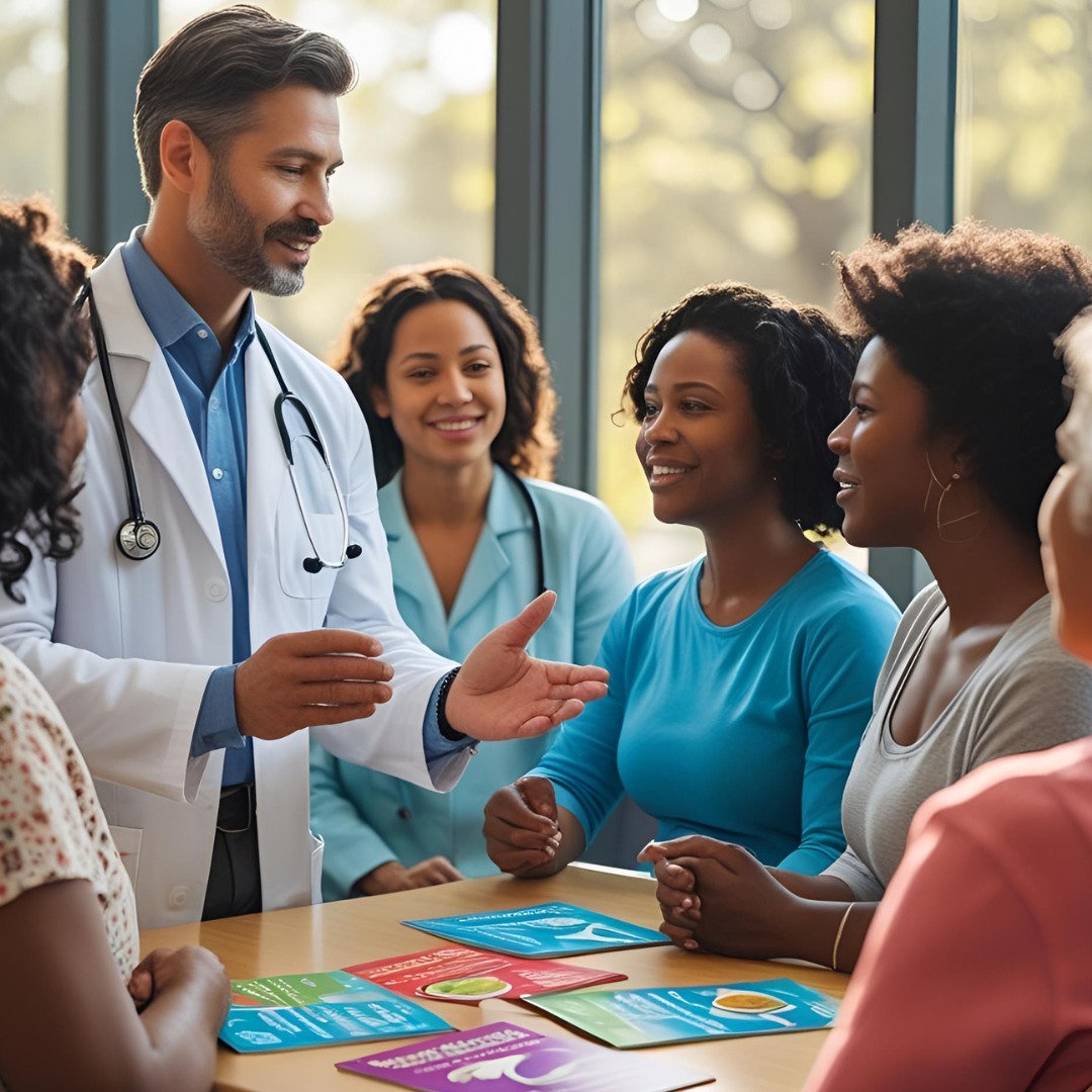 A doctor explaining about weight management to the patient