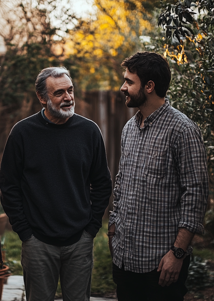 Father and son talking | Source: Midjourney