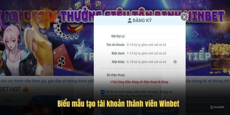 Đăng ký để trải nghiệm cá cược tại Win bet