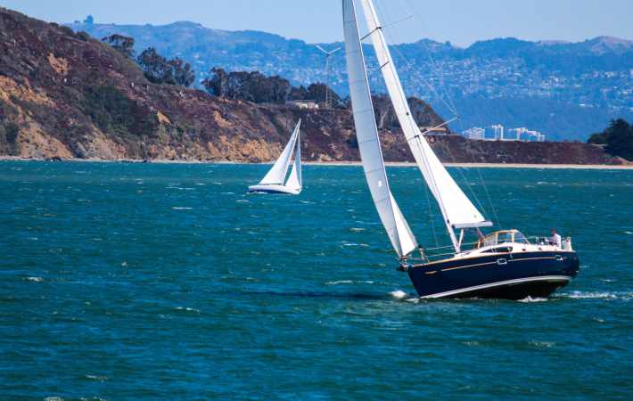 San Francisco bay sailing is a fun team building activity.