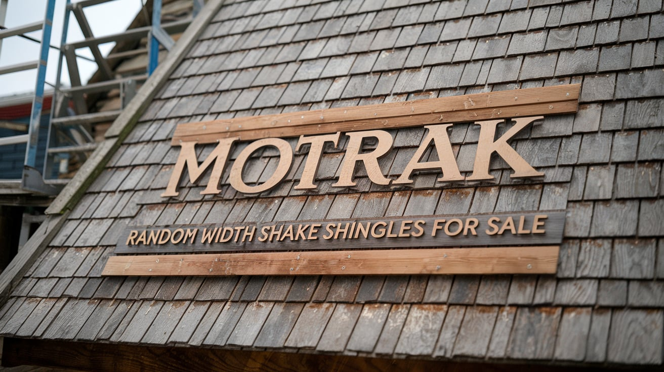 Motrak laser-cut random-width shake shingles for sale