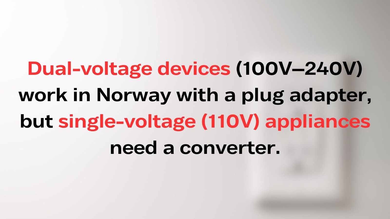 norway voltage converter