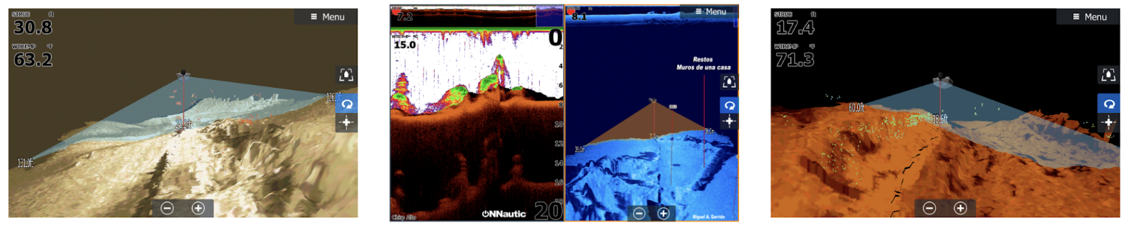 ecos en las sondas Aplicaciones Pantalla sonda GPS Plotter Lowrance HDS LIVE 12