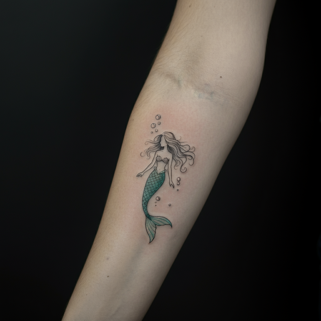 Mermaid Tattoo on arm 