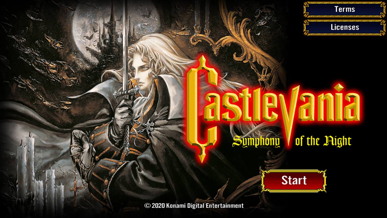  In-game image of Castlevania: Symphony of the Night with Alucard