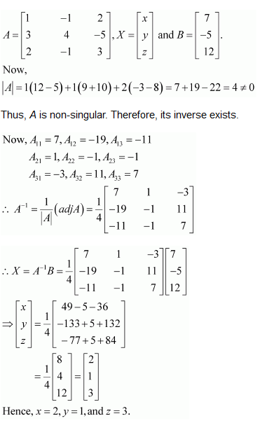 NCERT Solutions class 12 Maths Determinants