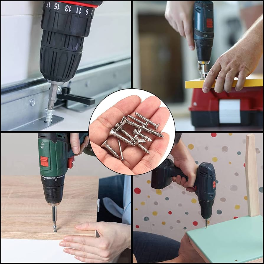 Ứng dụng của Vít Col trong xây dựng, công nghiệp ô tô, nội thất và trang trí, cơ khí chế tạo và điện tử.