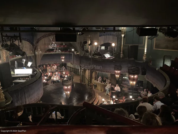 The view from Dress Circle F27 at the Playhouse Theatre in London