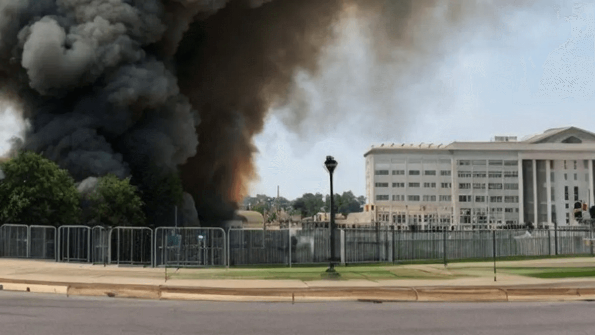 Pentagon in (Fake) Flames