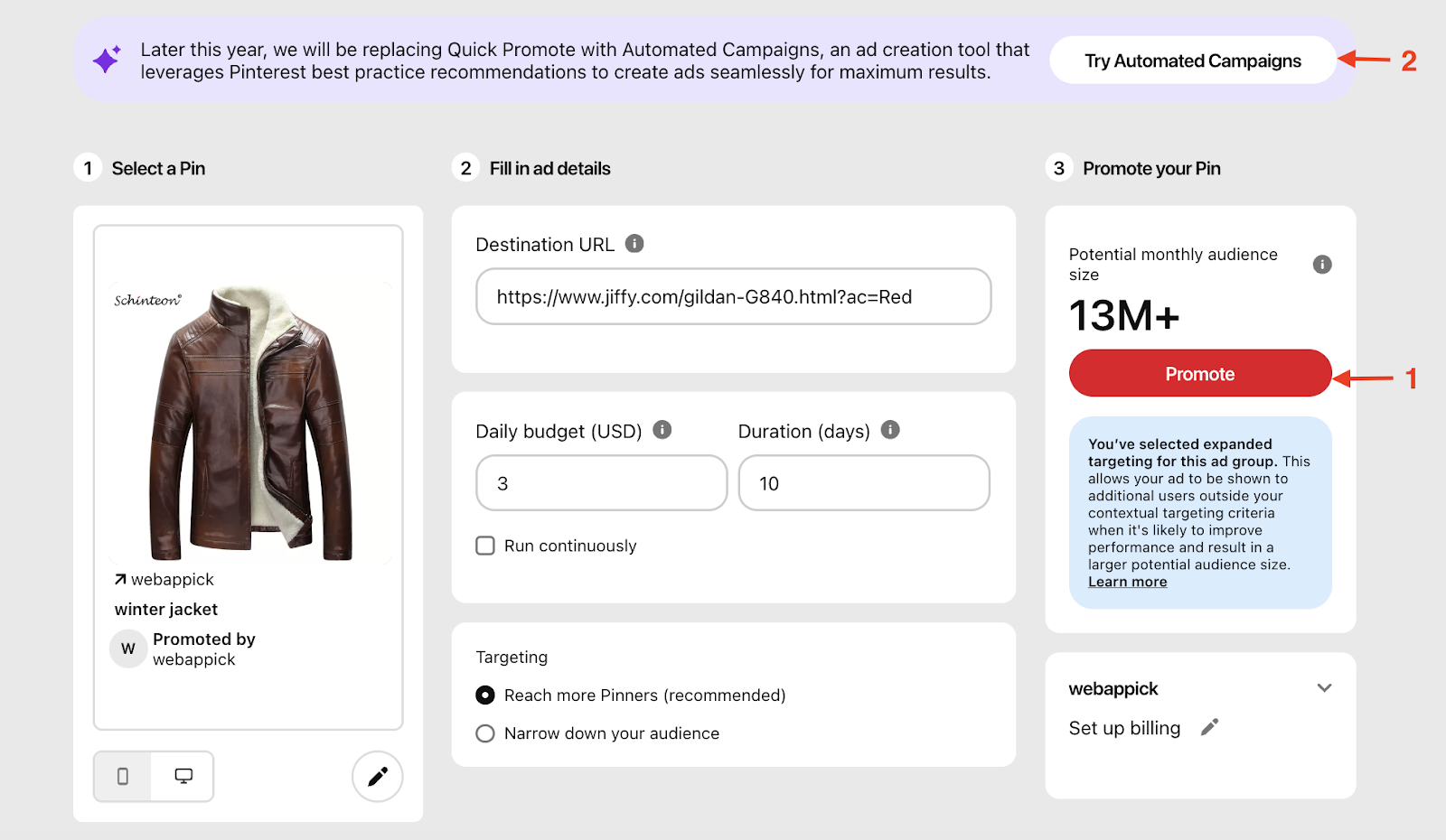 Promote woocommerce products on pinterest