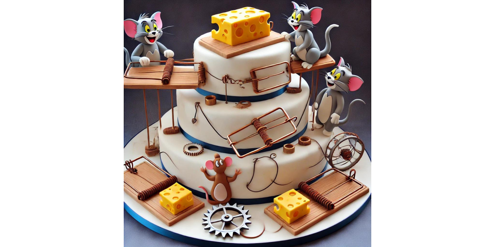 Tom and Jerry Cake Design With a Trap 