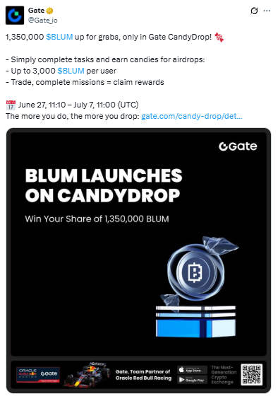 BLUM Gate.io CandyDrop शुरू, टोकन जीतने का बेस्ट ऑफर 