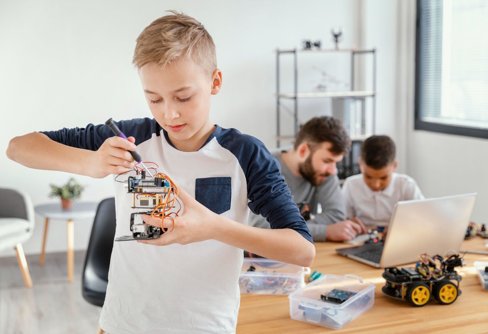 Through project-based learning, kids can develop practical skills by working on actual coding projects, from building robots to designing apps.