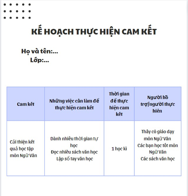 CHỦ ĐỀ 3: TRÁCH NHIỆM VỚI BẢN THÂN1. SỐNG CÓ TRÁCH NHIỆMKHÁM PHÁHoạt động 1: Tìm hiểu biểu hiện của người sống có trách nhiệmCâu 1: Nêu biểu hiện sống có trách nhiệm của mỗi nhân vật trong các tình huống sau:Tình huống 1: Dạo này, vì ham chơi điện tử nên kết quả làm bài kiểm tra của Nam vừa rồi rất kém. Nam cảm thấy vô cùng có lỗi với bố mẹ. Vì vậy. Nam quyết tâm không chơi điện tử nữa và dành nhiều thời gian hơn để ôn lại các kiến thức cũ.Giải nhanh:Sống có trách nhiệm với bản thân, bố mẹ, luôn phải đặt việc học lên hàng đầuTình huống 2: Các bạn trong nhím rủ Hạnh sau khi tan học sẽ đến nhà Lan dự sinh nhật. Nhưng mẹ của Hạnh đang ốm, bố Hạnh đi làm xa. Vì vậy, Hạnh đã chúc mừng sinh nhật Lan trên lớp để tan học có thể về nhà chăm sóc mẹ.Giải nhanh:Bạn Hạnh đã làm tròn trách nhiệm với mẹ, chăm sóc, quan tâm tới mẹ Tình huống 3: An được nhóm giao nhiệm vụ sưu tầm những bức hình về danh lam, thắng cảnh. An nhớ ra trên các tạp chí, báo hoặc các cuốn lịch thường có những hình ảnh phong cảnh đẹp. Vì vậy An đã tranh thủ thời gian rảnh rỗi đến nhà họ hàng, hàng xóm để xin những bức ảnh này. Cuối cùng, An đã sưu tầm được khá nhiều hình ảnh theo sự phân công.Giải nhanh:Bạn An làm tròn trách nhiệm là một thành viên trong nhómCâu 2: Thảo luận về biểu hiện của người sống có trách nhiệmGiải nhanh:- Trách nhiệm với bản thân: Luôn trau dồi kiến thức, học tập tốt, rèn luyện tốt- Với gia đình: Ngoan ngoãn, hiếu thảo- Mọi người xung quanh: Thể hiện thái độ thân hiện, hòa nhã với mọi người.THỰC HÀNHHoạt động 2: Thực hành thể hiện trách nhiệm của bản thânCâu 1: Thảo luận để đưa ra cách thể hiện là người có trách nhiệm trong các tình huống sau:Tình huống 1: Cúc bị ốm nên phải nghỉ học 1 tuần. Khi quay lại lớp học, Cúc thấy sức học của mình yếu hẳn đi.Giải nhanh:Em sẽ đưa vở cho Cúc học và xem lại những bài bạn đã nghỉ đồng thời hướng dẫn, giảng bài lại cho bạn nếu bạn có nhu cầu.Tình huống 2: Nam và Huy ở gần nhà nhau. Hôm trước, Nam được biết Huy chơi đá bóng, bị ngã vào đau chân nên không thể tự đạp xe đến trường được.Giải nhanh:Nam nên đón Huy để đưa bạn tới trường Tình huống 3: Mai được phân công mang lọ hoa để trang trí lớp học trong buổi sơ kết thi đua. Nhưng đúng buổi sáng hôm đó, Mai lại bị sốt, không thể đến lớp được. Giải nhanh:Em sẽ tới nhà Mai và để lấy lọ hoa đi để bạn không phải mất công mang tới lớpHoạt động 3: Thực hiện cam kết đề raCâu 1: Lập kế hoạch thực hiện cam kếtGiải nhanh:2. KỸ NĂNG TỪ CHỐIKHÁM PHÁHoạt động 1: Tìm hiểu về các tình huống cần từ chốiCâu 1: Chia sẻ tình huống mà em đã từ chối.Giải nhanh:Một hôm bạn rủ em đi chơi nhưng vì bận phải đi học nên em đã từ chối bạn rằng em bận phải đi học nên không thể đi được.Câu 2: Chia sẻ lí do cần từ chối trong các tình huống sau:Tình huống 1:Giải nhanh:Mình sẽ từ chối bạn mình không xuống bơi đâu Tình huống 2: Giải nhanh:Em sẽ từ chối bạn vì chúng ta không nên dàn hàng gây ảnh hưởng tới an toàn giao thông. Tình huống 3: Giải nhanh:Bạn nên từ chối khéo với rằng hôm nay bọn mình có hẹn chơi cầu lông Câu 3: Nhận diện các tình huống cần từ chốiGiải nhanh:Hoạt động 2: Tìm hiểu các cách từ chốiThảo luận về các cách từ chốiGiải nhanh:tình huống cần từ chốiCách từ chốiLời từ chốiTình huống nguy hiểm Từ chối thẳngKhông làm việc không thíchTình huống vượt qua khả năng Từ chối trì hoãn Hôm nay mình bận rồi. Hẹn khi khác nhé! Tình huống không phù hợp với nhu cầu sở thích cá nhânTừ chối thương lượngTheo mình, chúng ta nên làm theo phương án/cách này sẽ hợp lí hơn.THỰC HÀNHHoạt động 3: Luyện tập kĩ năng từ chốiCâu 1: Thảo luận để đưa ra cách từ chối trong các tình huống sau:Tình huống 1: Trên đường đi học về, Nam nói với Mai: “Hôm nay là sinh nhật Hoa đấy, tối nay mình với bạn đến chúc mừng Hoa nhé”. Tuy nhiên, Mai lại không muốn đi vào buổi tối vì có thể sẽ gặp nguy hiểm.Giải nhanh:Em sẽ nói với Nam rằng tối nay nhà mình có việc nên không thể điTình huống 2: Minh, Long và Huy chơi thân với nhau. Một lần, giữa Long và Huy xảy ra mâu thuẫn. Long rất tức giận nên đã rủ Minh không chơi cùng Huy nữa.Trả lời:Nếu là Minh em sẽ là người giảng hòa cho hai bạn, đối xử tốt với nhau, luôn yêu thương nhau và nói ra những sự hiểu nhầm để cùng nhau sửa sai thay vì đi nói xấu và không chơi với bạn như vậy.Tình huống 3: Chiều nay, khi ra sân nhà văn hóa chơi đá bóng, Tuấn thấy một số bạn đang rủ nhau hút thuốc lá. Một bạn trong nhóm đó tiến lại gần và đưa cho Tuấn một điếu thuốc rồi nói: “Thử đi! Cảm giác đặc biệt”.Giải nhanh:Nếu là Tuấn em sẽ từ chối bạn là mình không thích hút thuốcCHỦ ĐỀ 3: TRÁCH NHIỆM VỚI BẢN THÂN