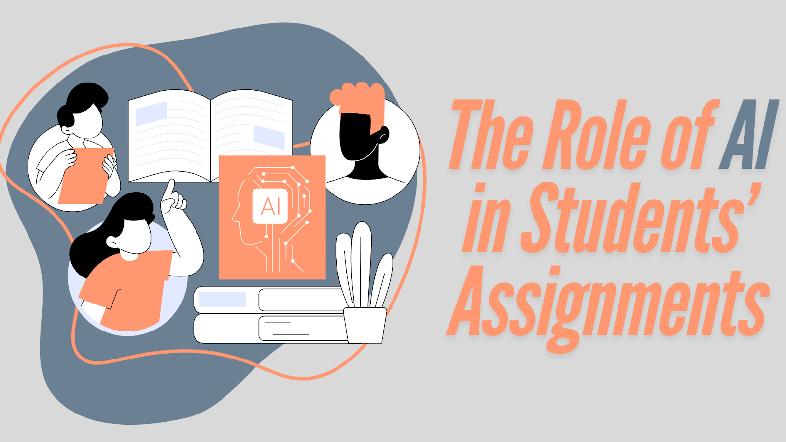 A graphic depiction of the role of AI in student's assignments 