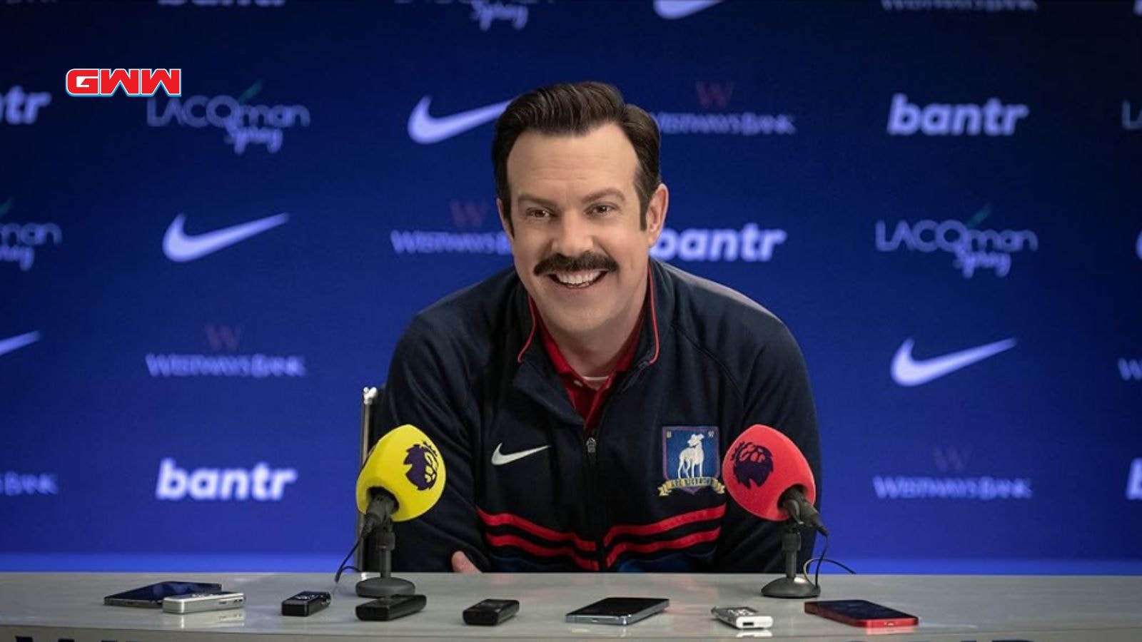 Ted Lasso Season 4: Jason Sudeikis as Ted Lasso in press conference