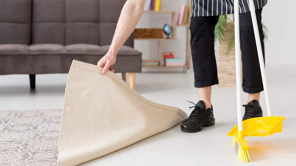 cleaning carpet 