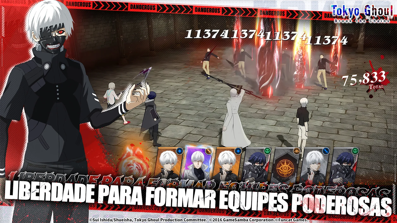Tokyo Ghoul: Break the Chains é o novo game do anime para os dispositivos móveis!