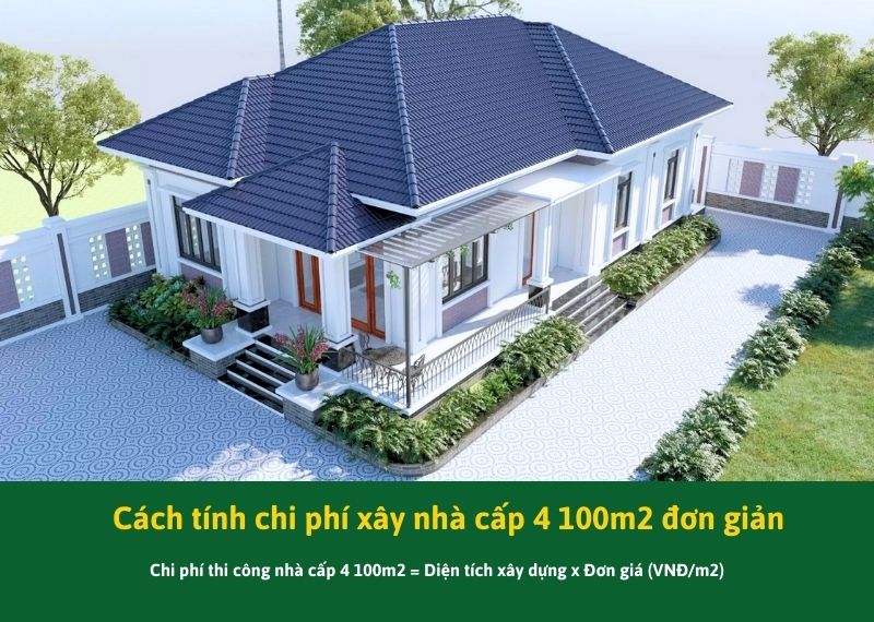 Công thức tính chi phí xây nhà cấp 4 100m2 Xây dựng Nhất Tín