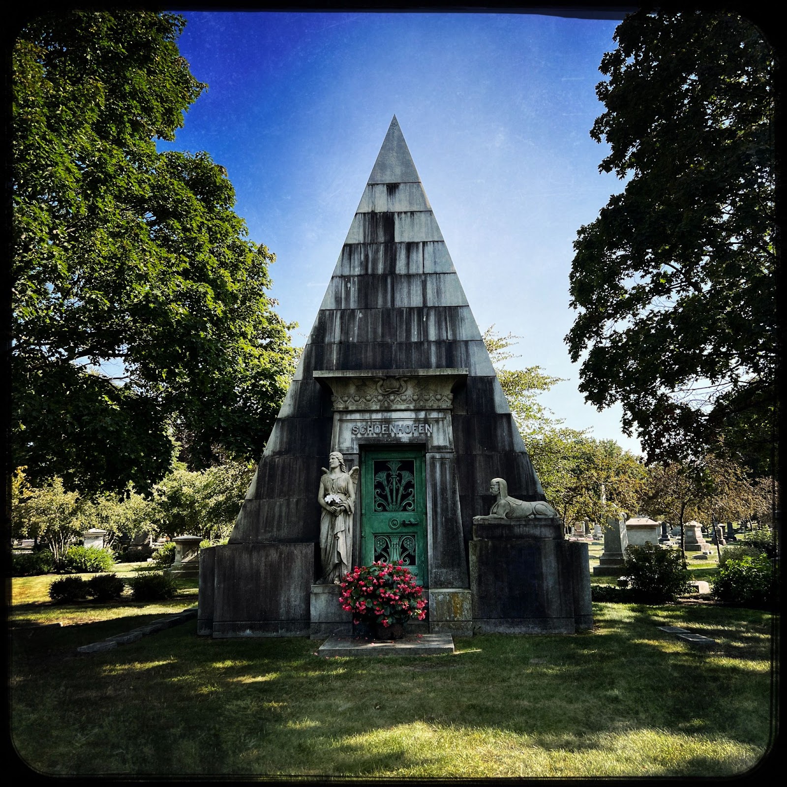 Graceland cemetery grave stone