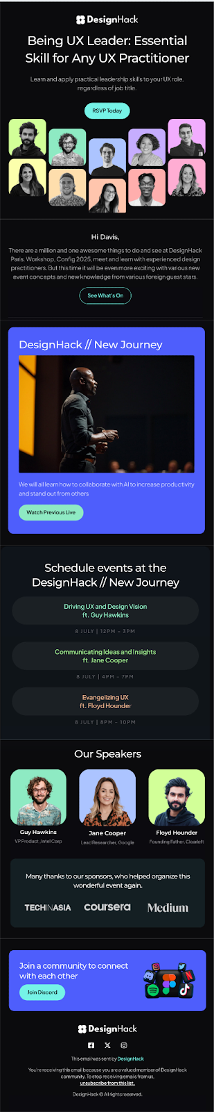 Designmodo's “DesignHack” Email Template