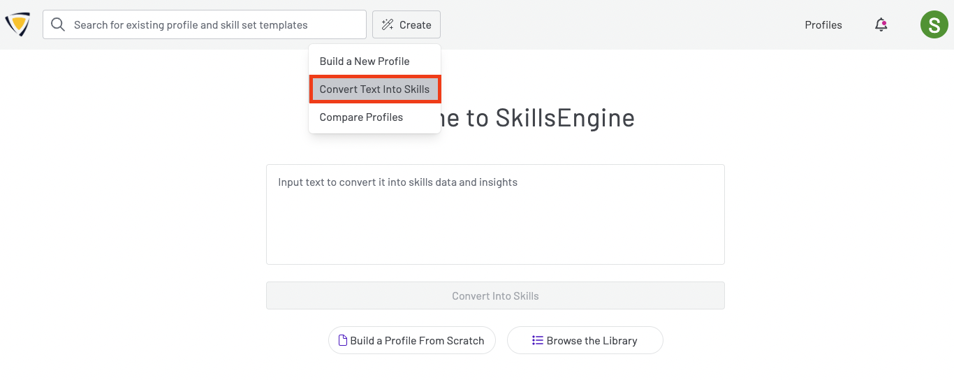 Convert Text to Skills