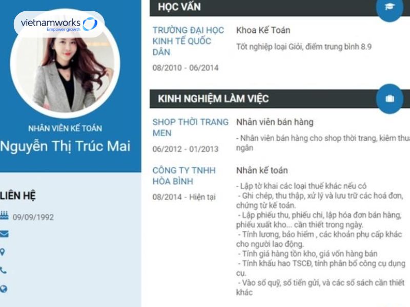 tải cv xin việc kế toán miễn phí