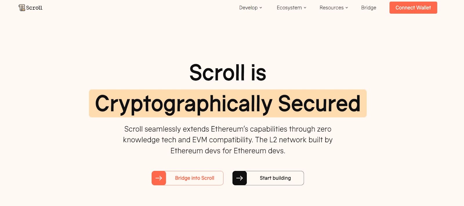 Scroll website