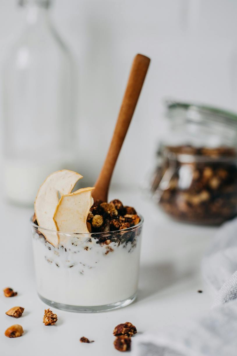 Free stock photo of airy, almond milk, apple Stock Photo